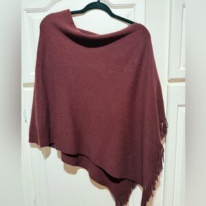 Poncho with fringe